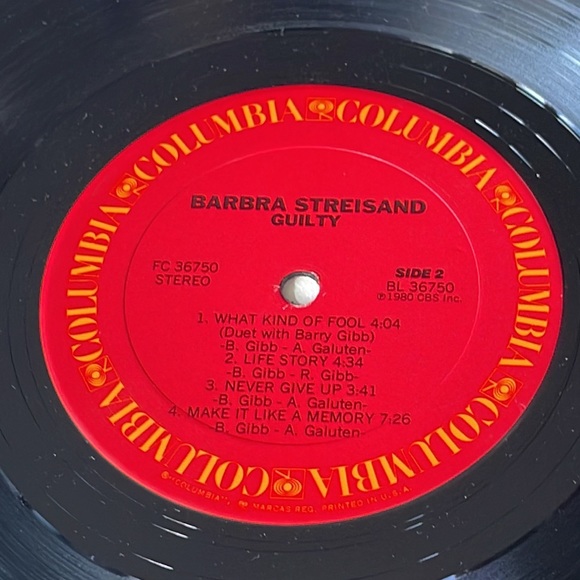 Barbara Streisand Guilty Vinyl record EUC - Picture 7 of 7